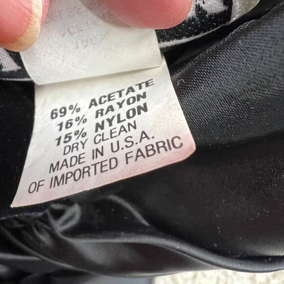 Vintage Prom Homecoming Dress Velvet Satin - Picture 7 of 9